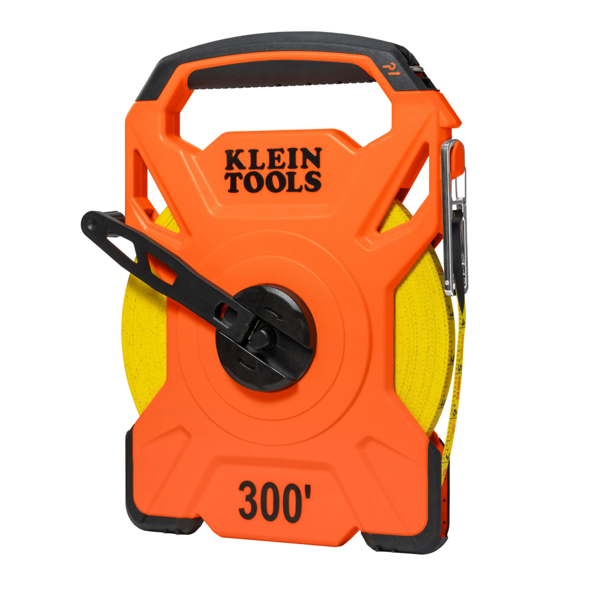 300-Foot Open Reel Tape Measure with Single Hook and Carabiner, Klein Tools Model# 94300RT